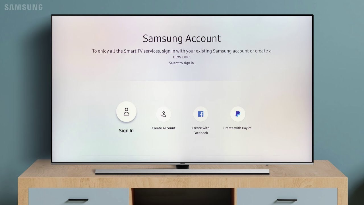 Samsung учетная запись для телевизора создать