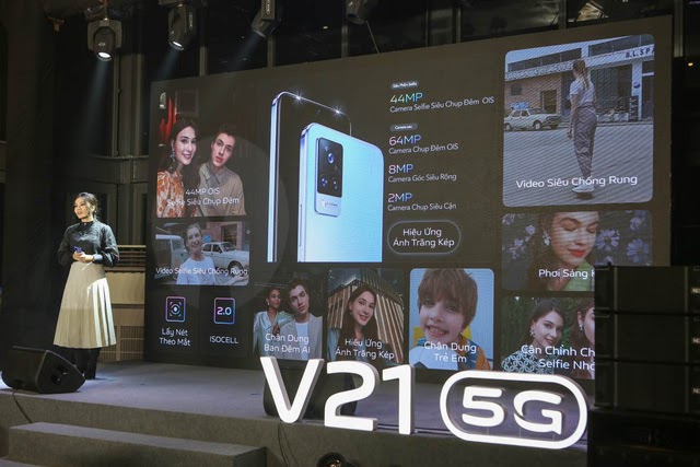 Thông số camera vivo selfie vivo V21 5G ấn tượng vào ngày đầu ra mắt