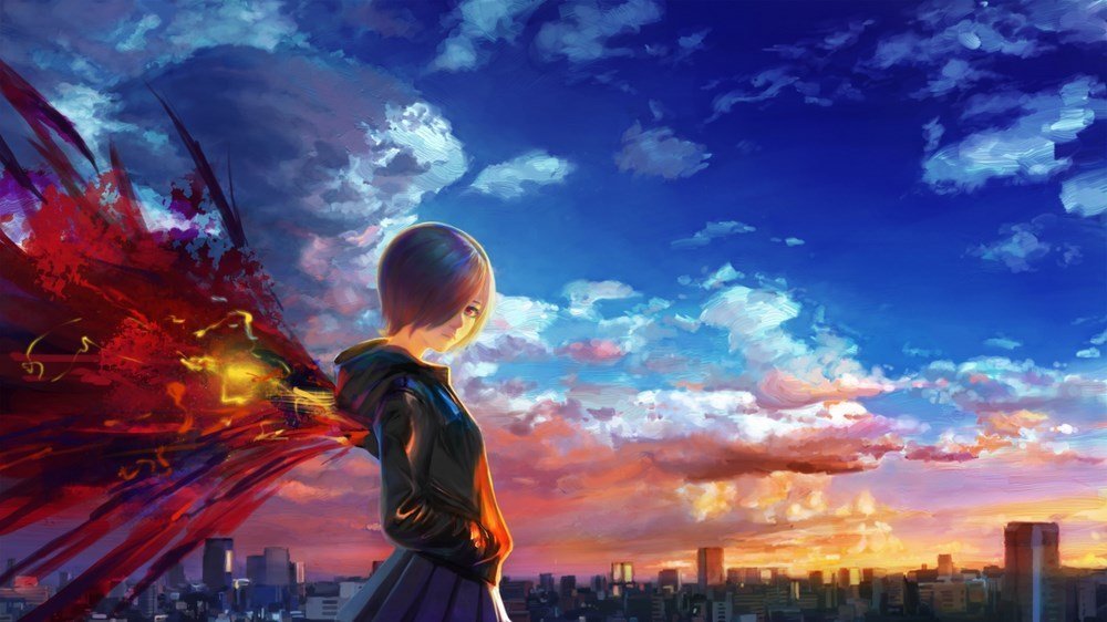 Hình nền máy tính Anime 4k Full HD miễn phí cực chất lượng  Pastel sunset  Sunset wallpaper Anime background